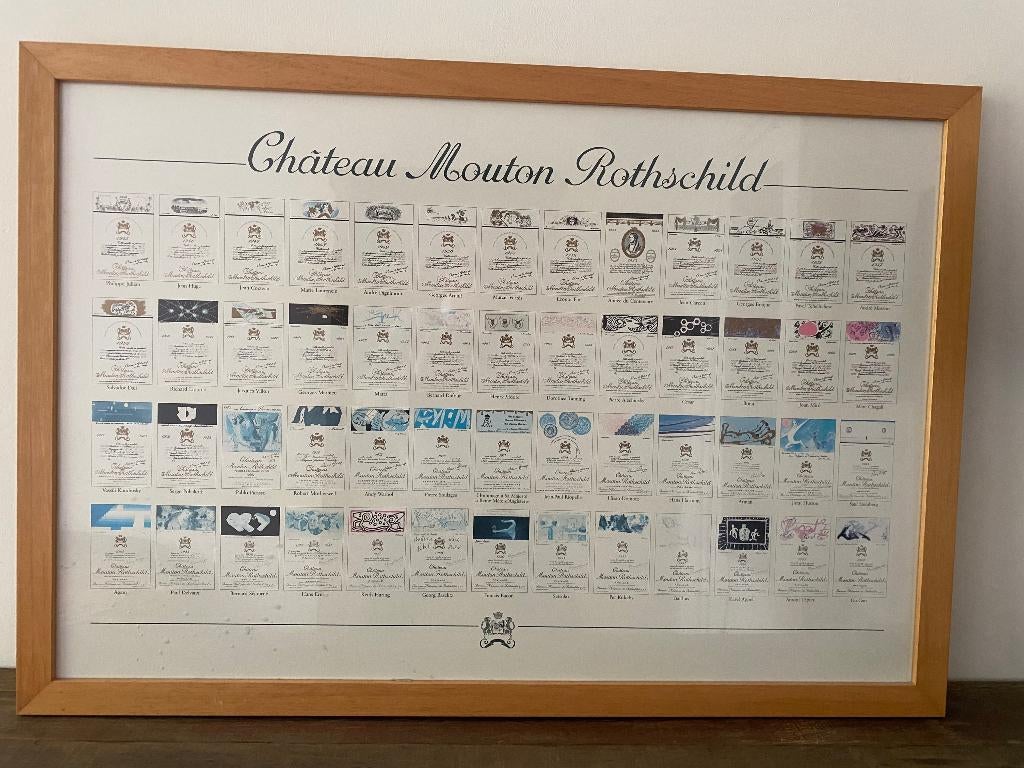 Unieke Artprint Château Mouton Rothschild, Verzamelen, Ophalen, Zo goed als nieuw, Frankrijk, Overige typen