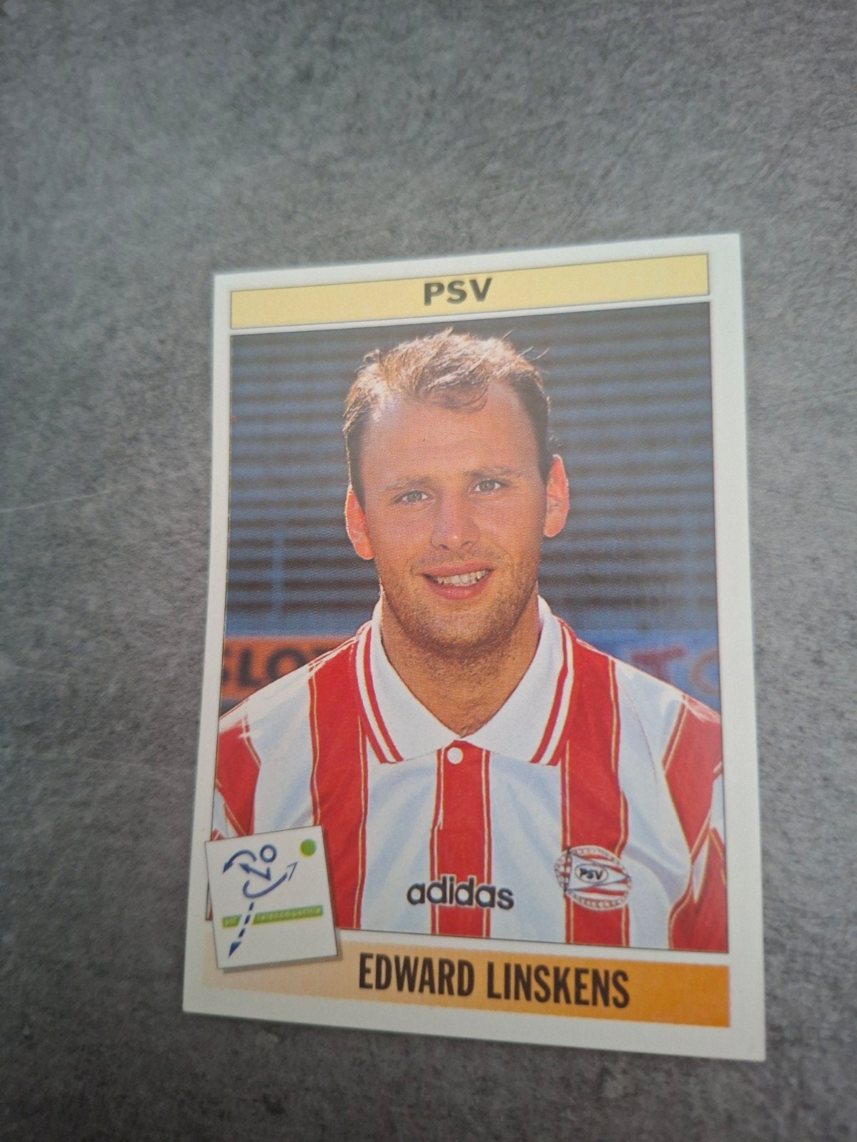 Panini sticker Voetbal 95. Edward Linskens PSV Eindhoven., Ophalen of Verzenden, Zo goed als nieuw, Sticker