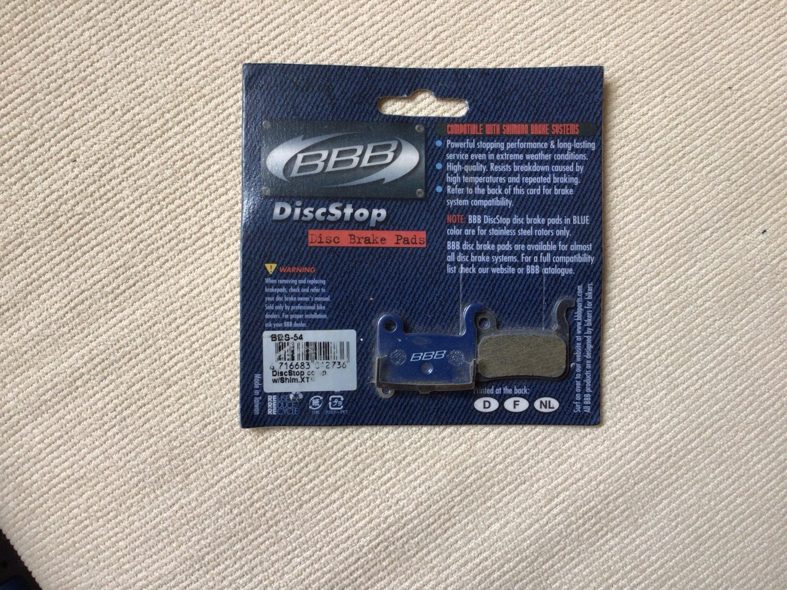 BBB DiscStop Remblokjes - Compatibel met Shimano XT/XTR, Fietsen en Brommers, Remmen, Overige materialen, Nieuw, Ophalen of Verzenden