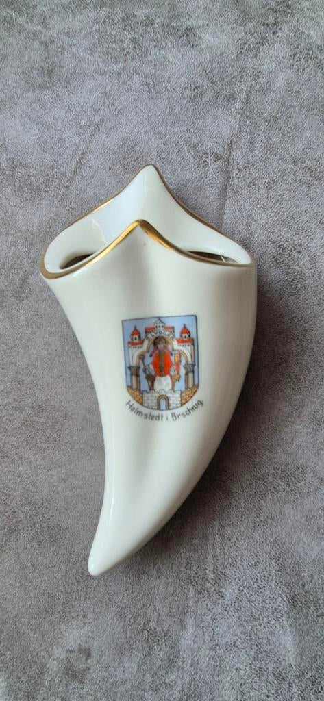 Porseleinen wandvaasje Helmstedt i. Brschwg, Ophalen of Verzenden