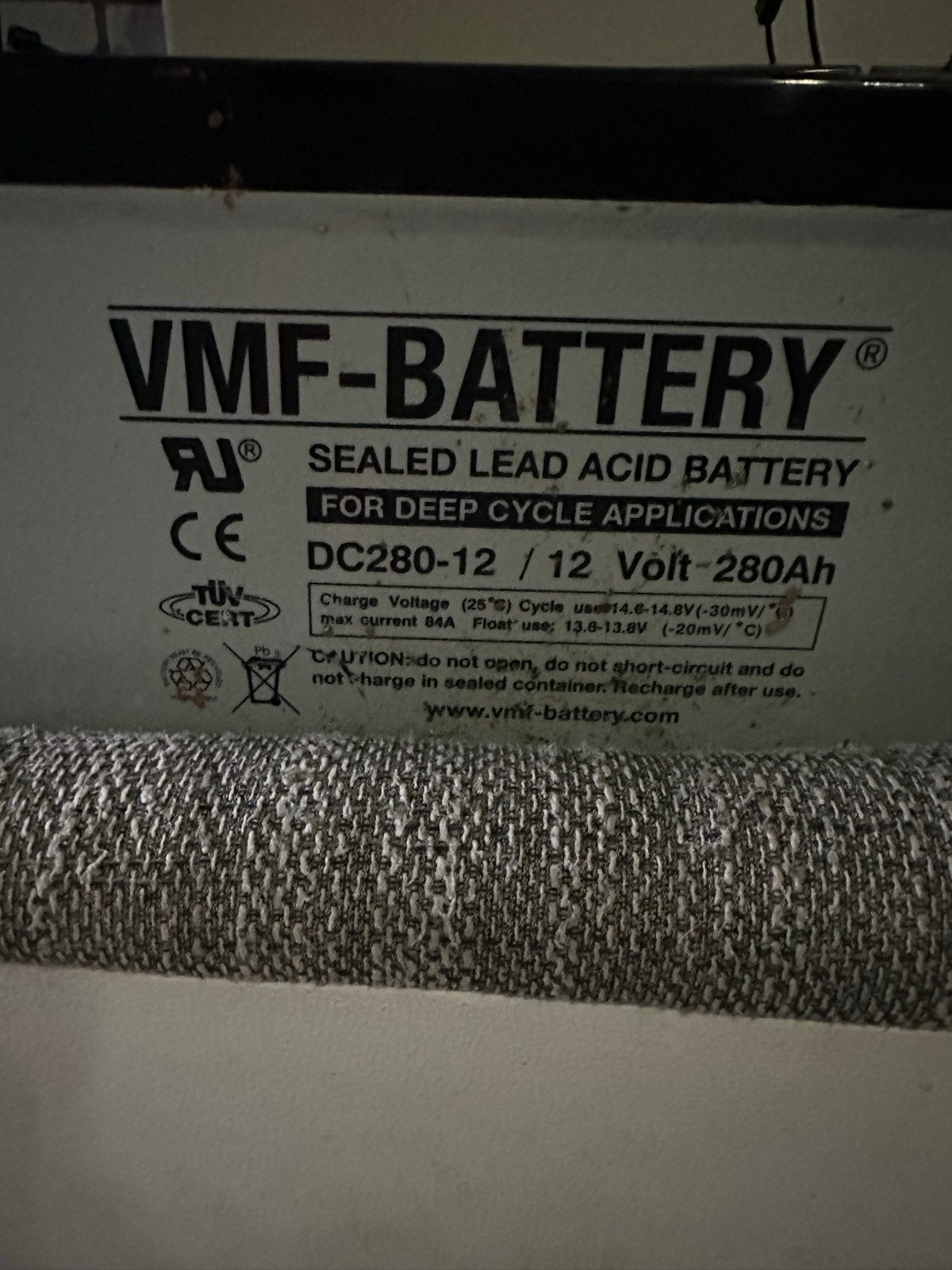 VMF-BATTERY DC280-12 12V 280Ah Accu's (4 stuks), Ophalen, Gebruikt
