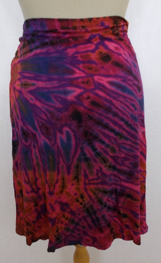 Fleurig tye-dye mooie kleuren rokje! M, Kleding | Dames, Maat 38/40 (M), Zo goed als nieuw, Knielengte, Meerkleurig