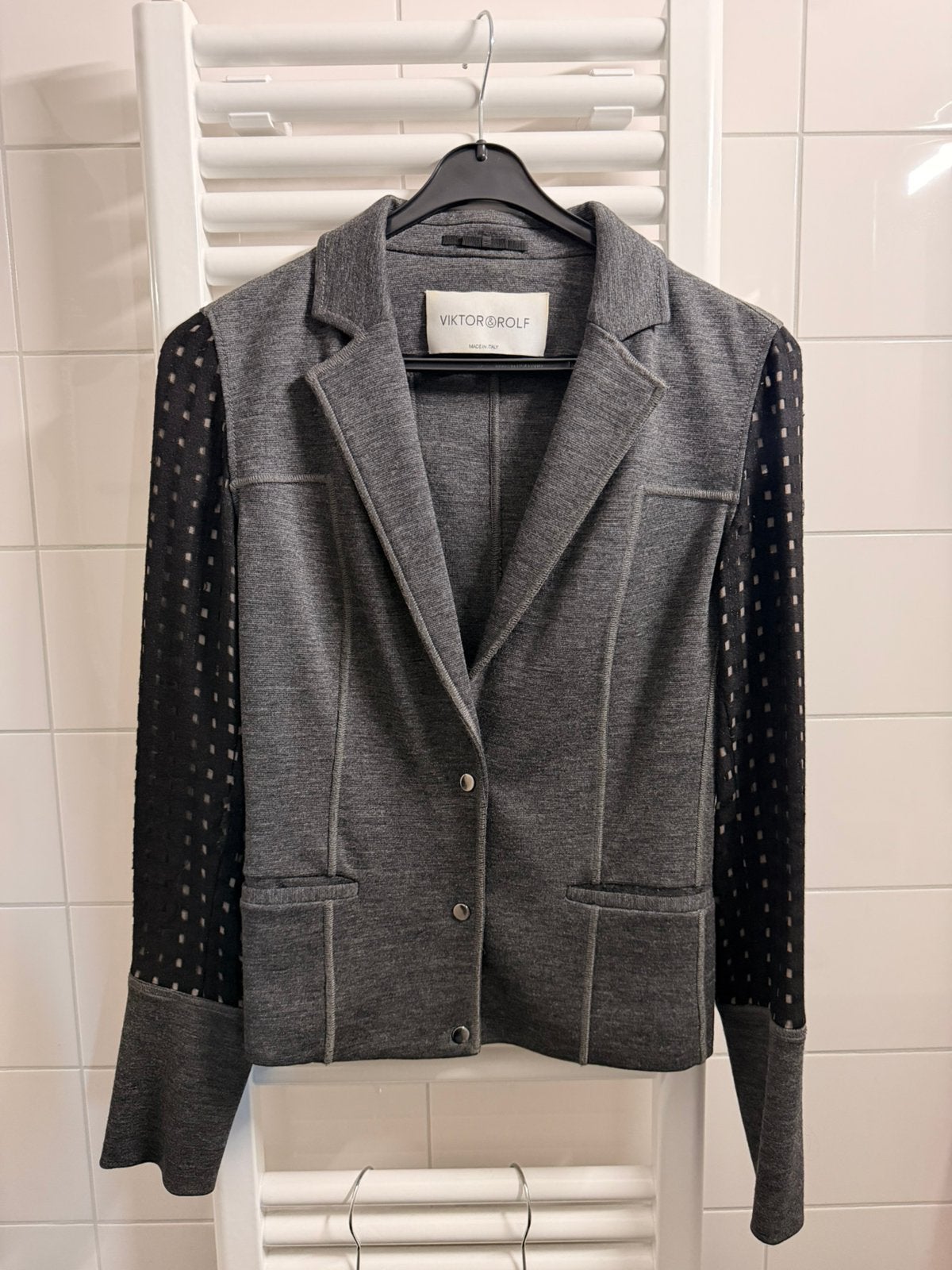 Viktor & Rolf jacket, Kleding | Dames, Jasjes, Kostuums en Pakken, Zo goed als nieuw, Jasje, Maat 36 (S), Grijs, Ophalen of Verzenden