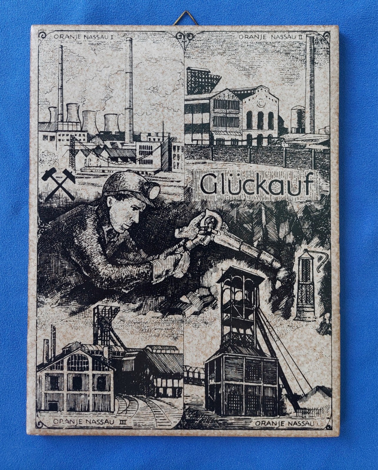 Mijn, mijnen, Oranje Nassau I, Ii, III, IV gedenktegel.1965, Antiek en Kunst, Ophalen of Verzenden