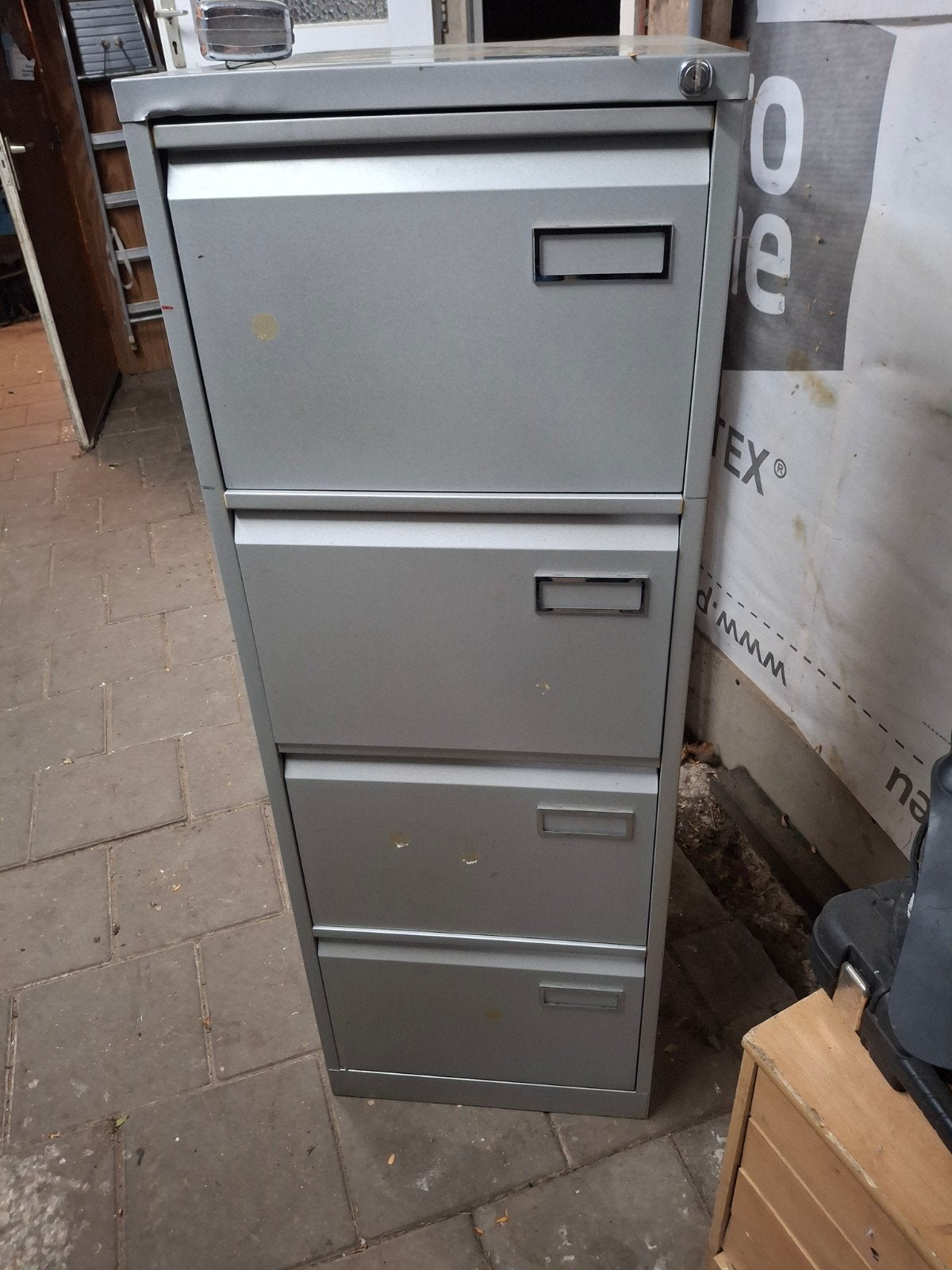 Metalen archiefkast  ladekast magazijnkast met 4 lades, Ophalen, Gebruikt, 100 tot 150 cm, 50 tot 100 cm