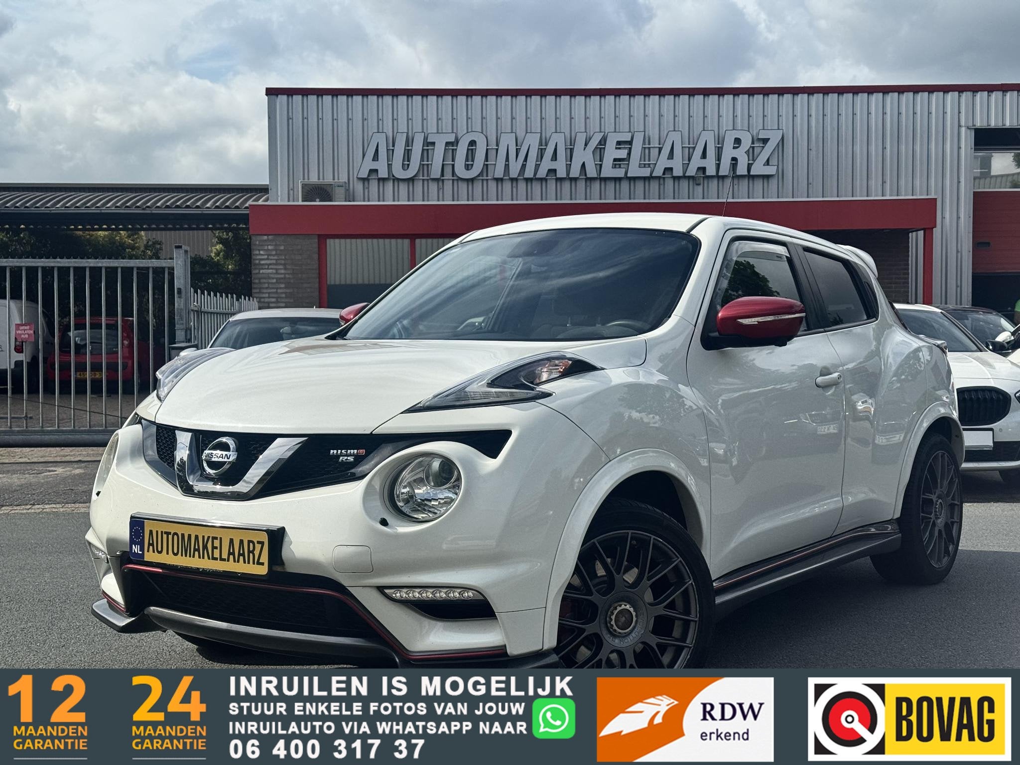 Nissan Juke 1.6 DIG-T All Mode Nismo RS KEYLESS GO 360 CAM, Auto's, Nissan, Gebruikt, 4 cilinders, Wit, Bedrijf