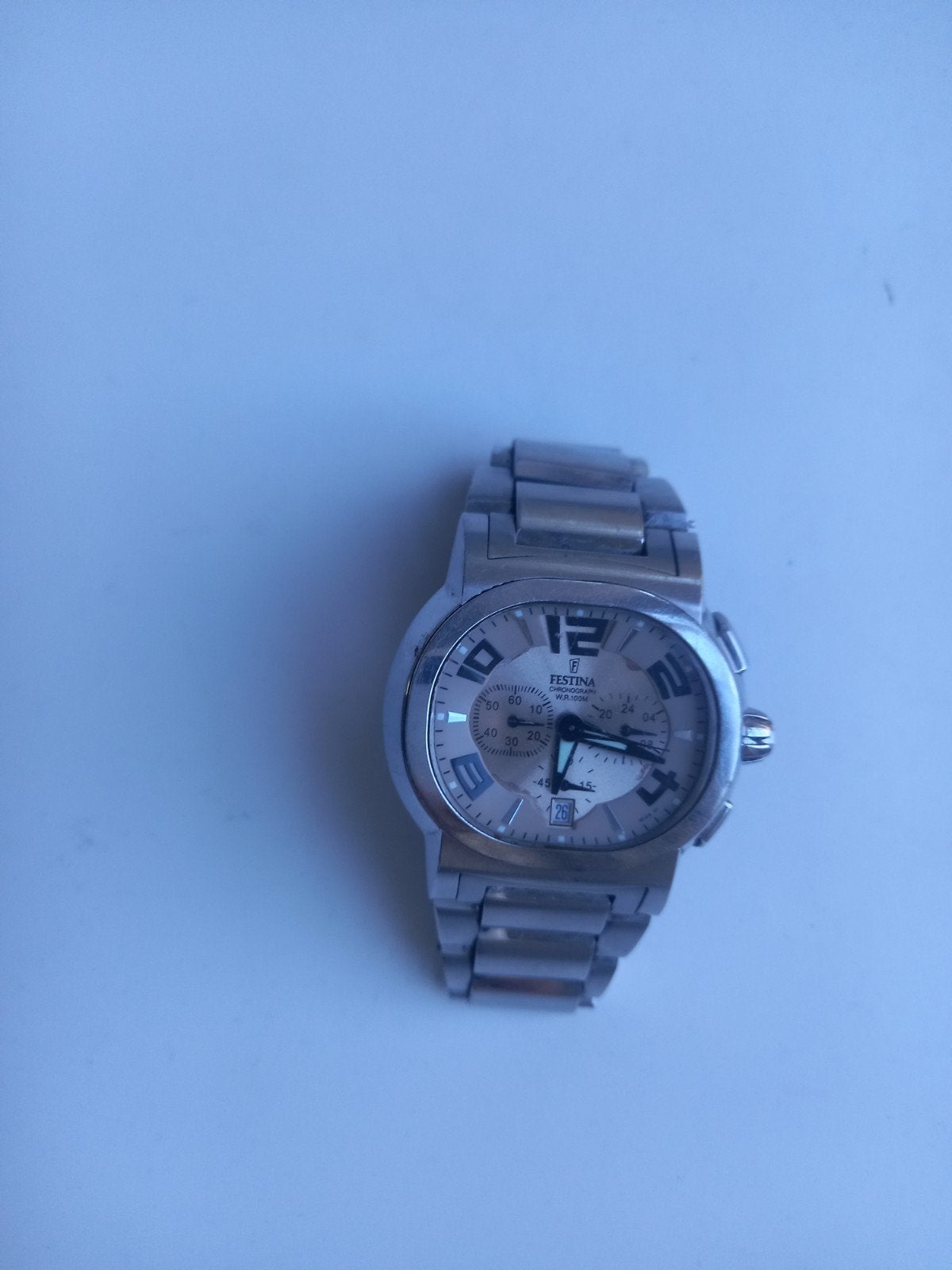 Festina Herenhorloge Chronograaf Staal, Staal, Gebruikt, Staal, Polshorloge
