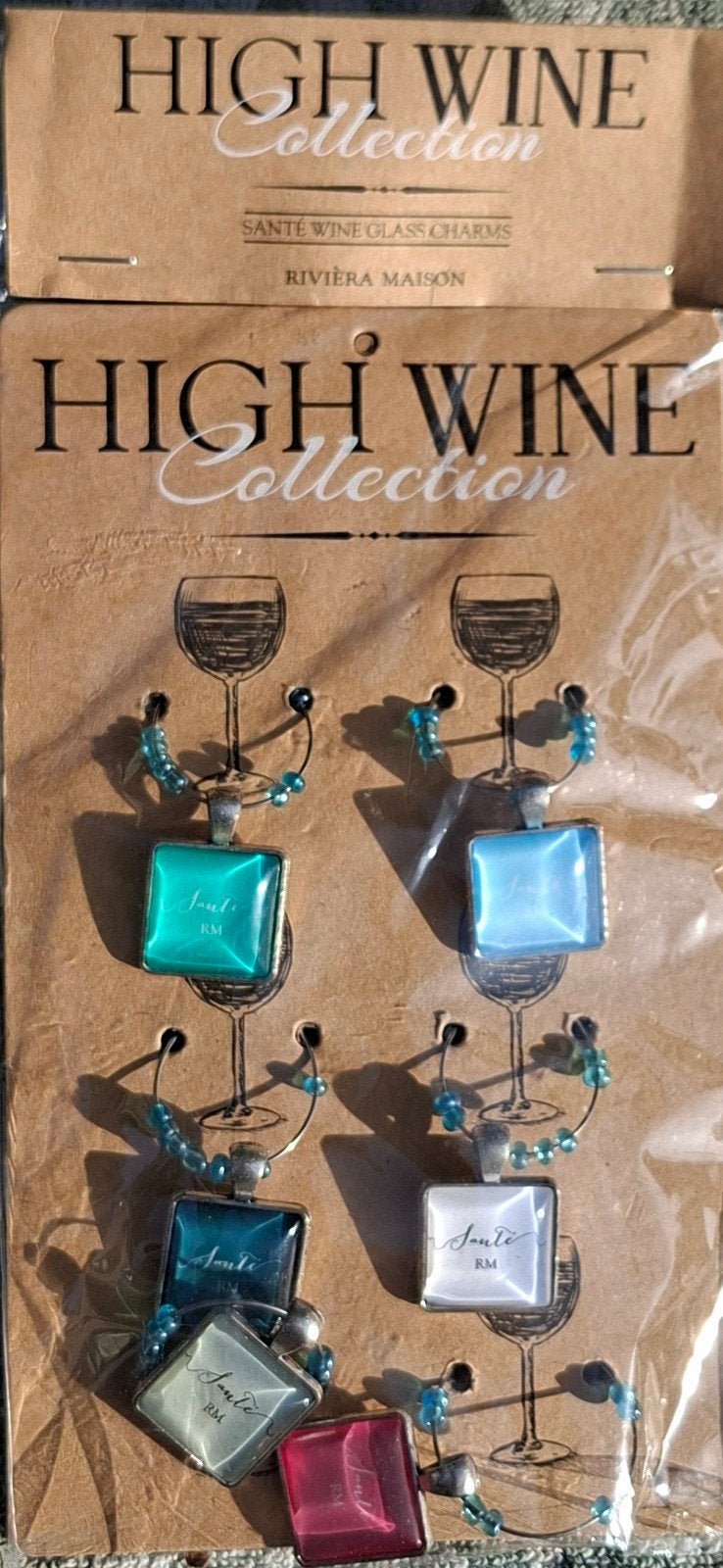 Riviera Maison High Wine Collection wijnglas markers, Ophalen of Verzenden, Nieuw, Meerkleurig, Modern