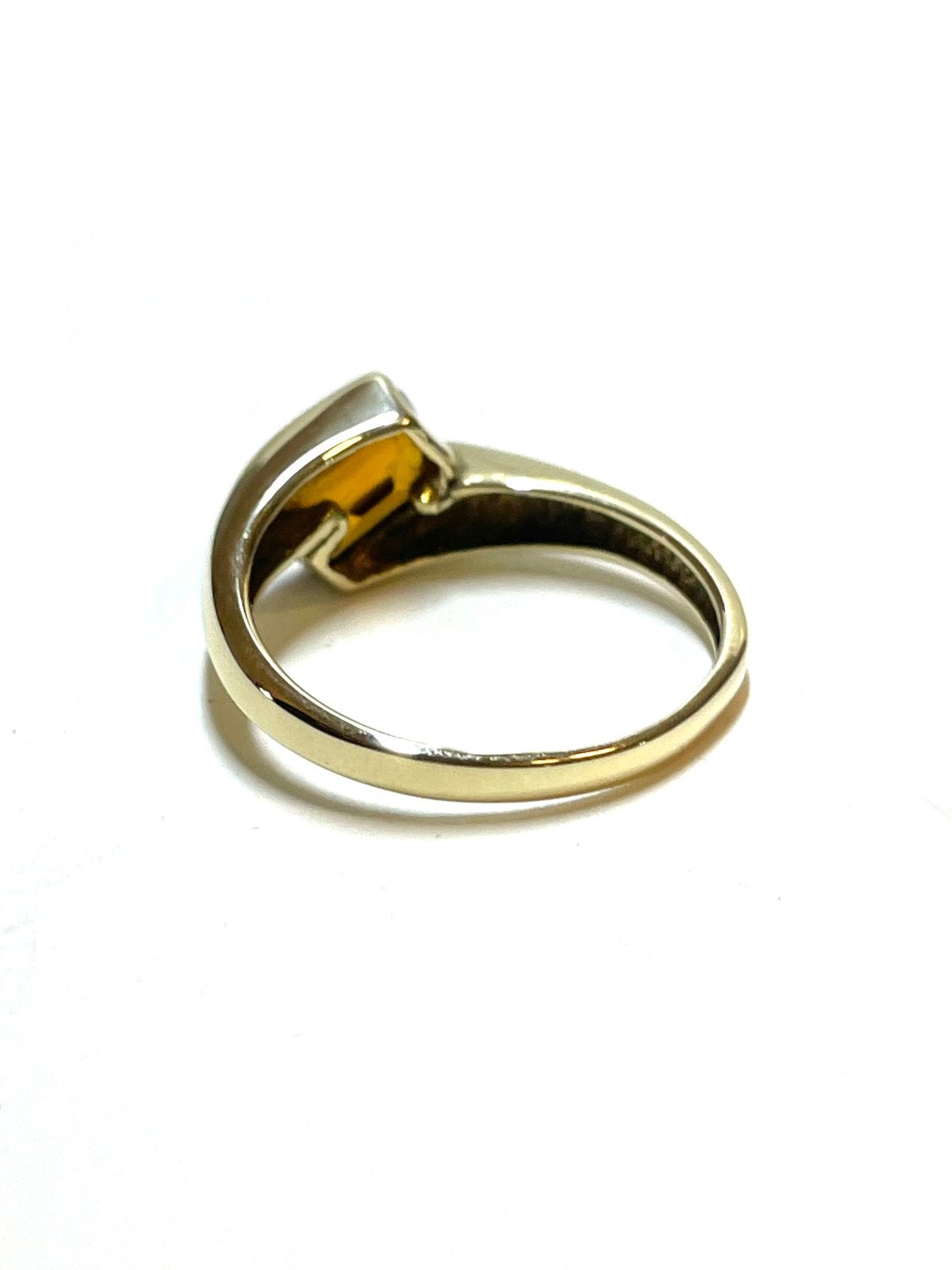 14k gouden ring met een citrien, Sieraden, Tassen en Uiterlijk, Ringen, 18 tot 19, -, -, Ophalen of Verzenden