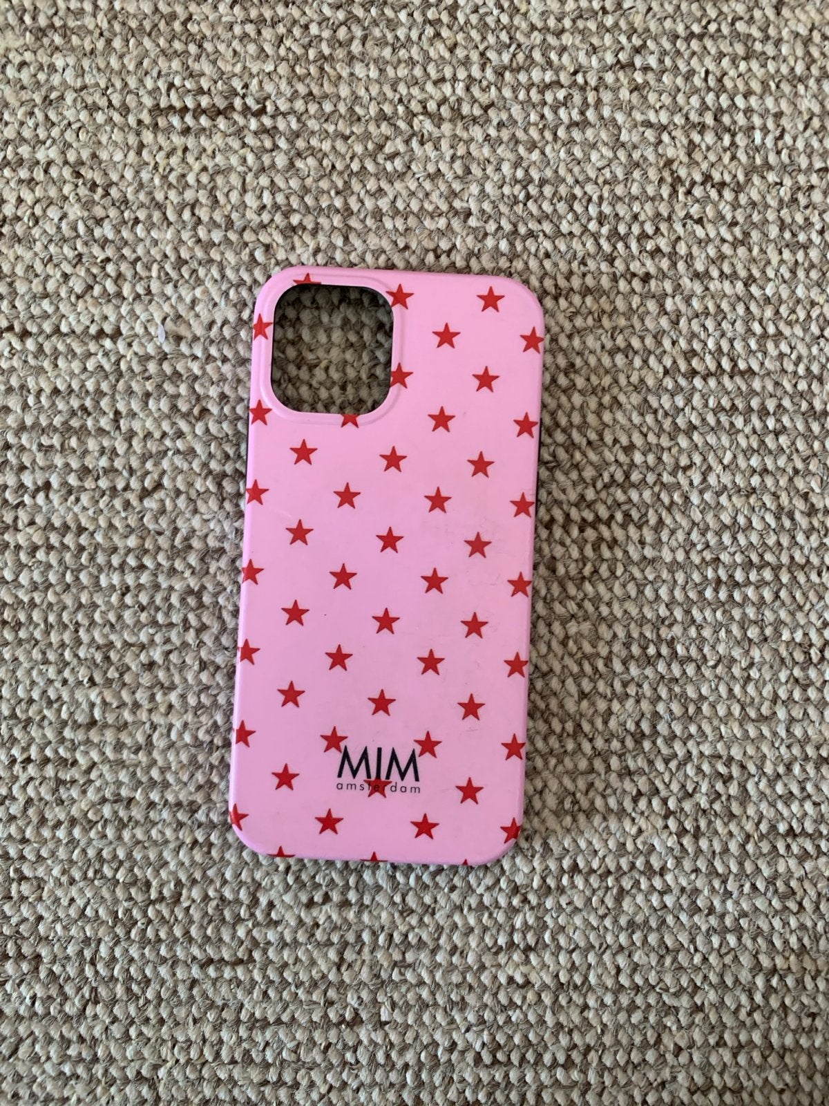 MIM Amsterdam iPhone hoesje met sterrenpatroon, Kunststof, Gebruikt, Overige merken, Hoesje of Tasje