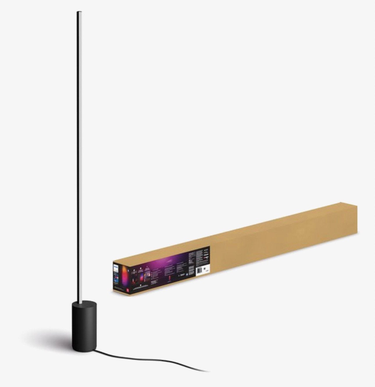 Philips Hue gradient Signe vloerlamp - zwart, Ophalen of Verzenden, Zo goed als nieuw, 100 tot 150 cm