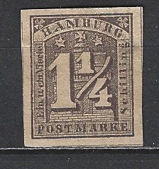 Duitsland Hamburg 8 ong 1866 ; Oud Duitsland p/stuk 15% CW, Postzegels en Munten, Ophalen of Verzenden, Duitse Keizerrijk, Postfris