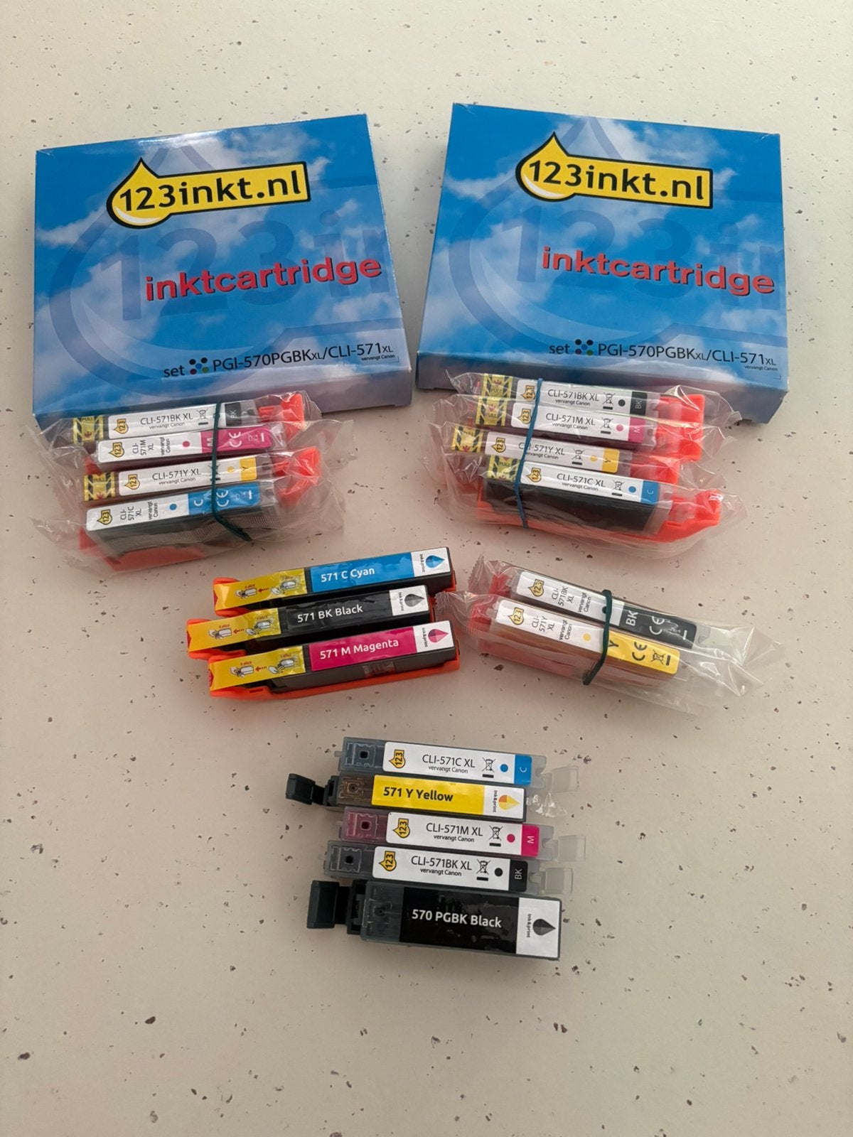Canon inktcartridges PGI-570 / CLI-571 – nieuw & gebruikt, Ophalen of Verzenden, Zo goed als nieuw
