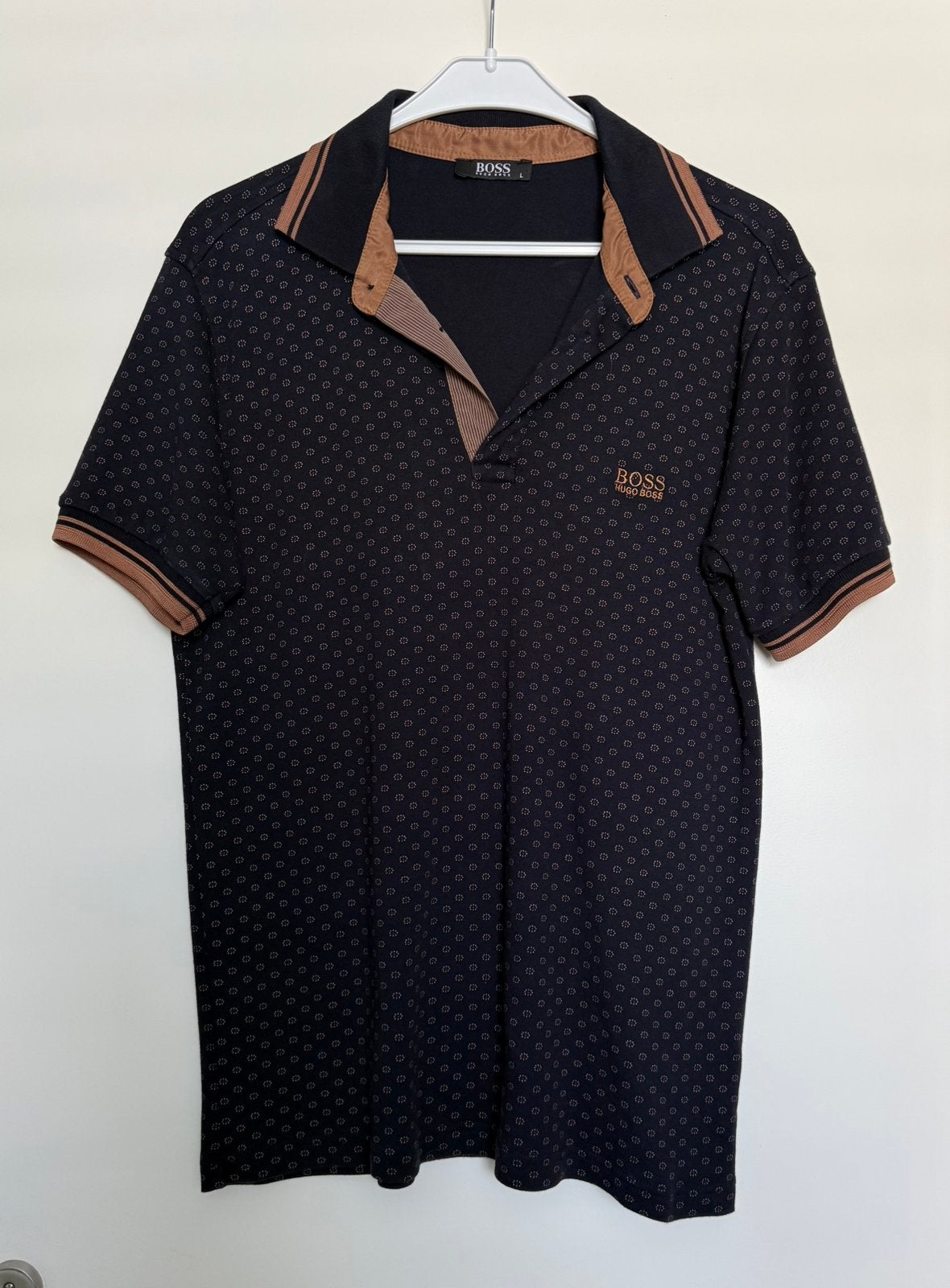 Heren polo van Hugo Boss. Mt.L., Maat 52/54 (L), Blauw, Ophalen of Verzenden, Zo goed als nieuw