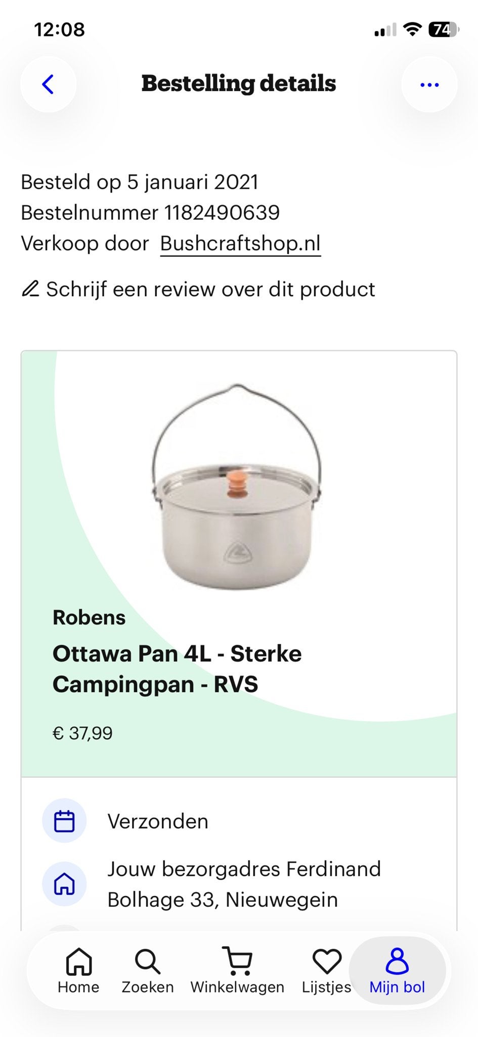 Driepoot met pan voor buiten koken, Ophalen, Nieuw