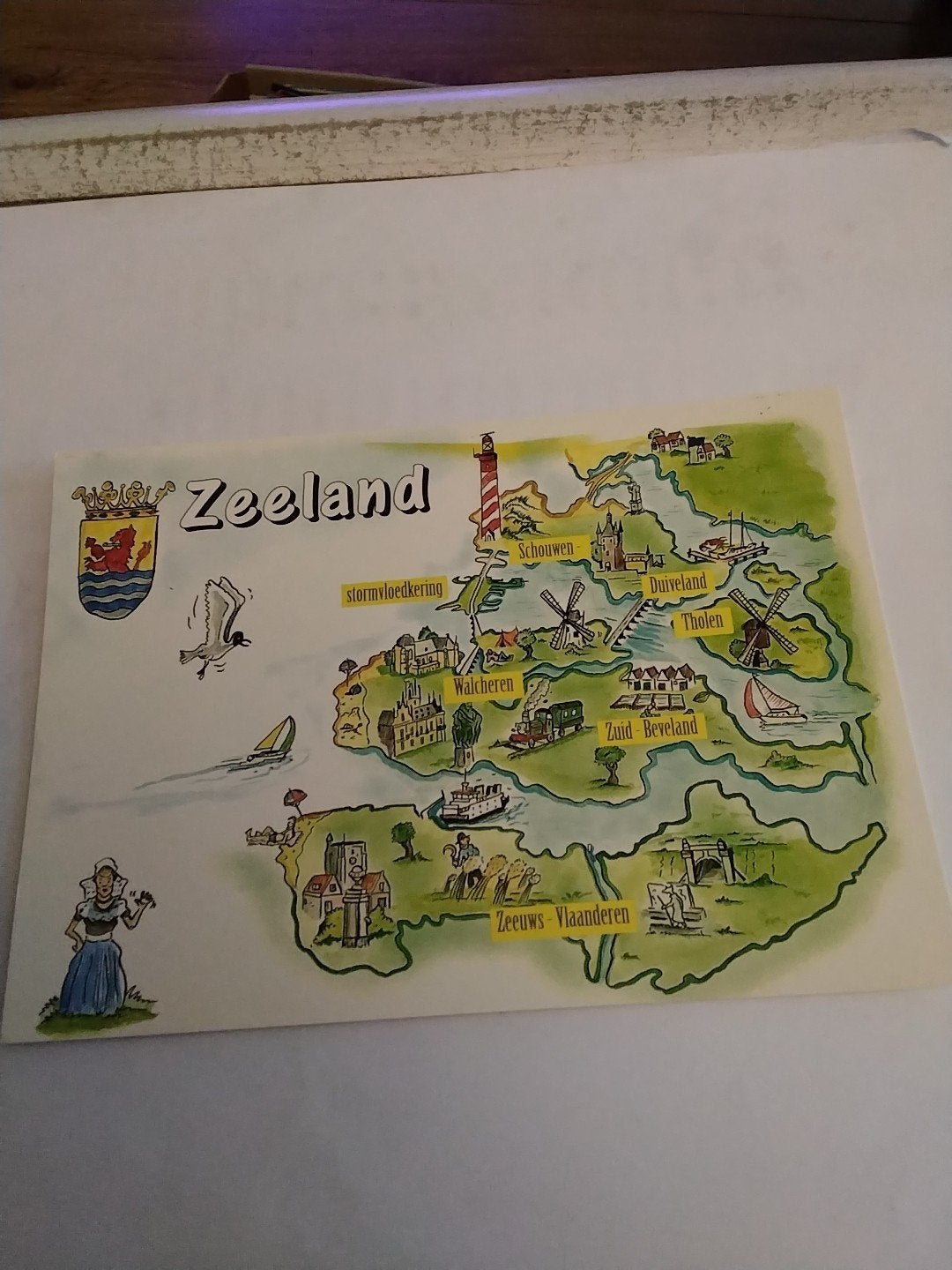 Vintage Ansichtkaart Zeeland - Toeristische Kaart, Ophalen of Verzenden, 1960 tot 1980, Ongelopen, Zeeland