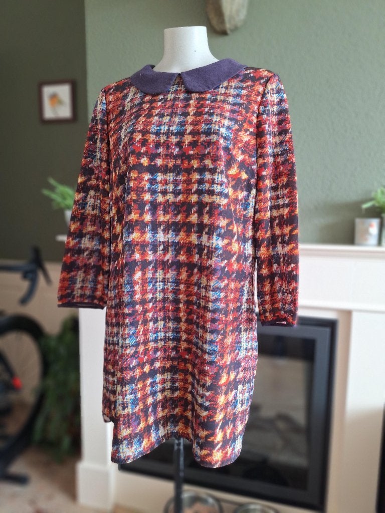 Ted Baker mooi peter pan kraag gevoerd jurk 4 40 L, Maat 38/40 (M), Zo goed als nieuw, Knielengte, Ted Baker