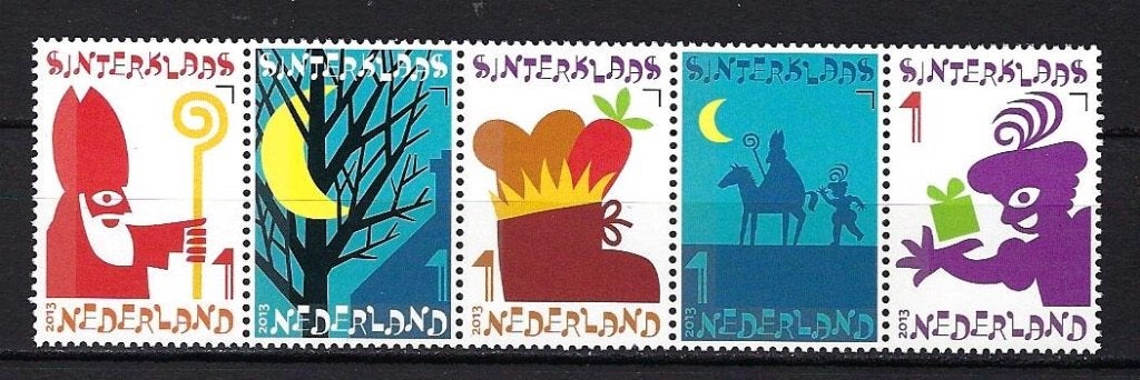 NVPH 3108/3112 (Sinterklaas) Postfris, Ophalen of Verzenden, Na 1940, Postfris