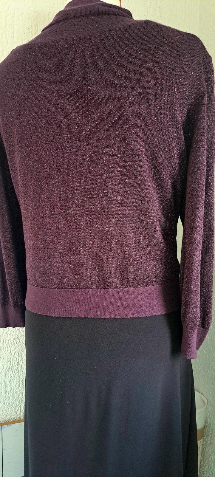 ESPRIT vestje paars met lurex mt XXL als nieuw, Ophalen of Verzenden, Zo goed als nieuw, Maat 46/48 (XL) of groter, Paars
