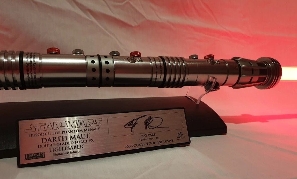 Master Replicas Darth Maul Lightsaber TPM 2006 SDCC Exclusiv, Ophalen of Verzenden, Zo goed als nieuw, Replica