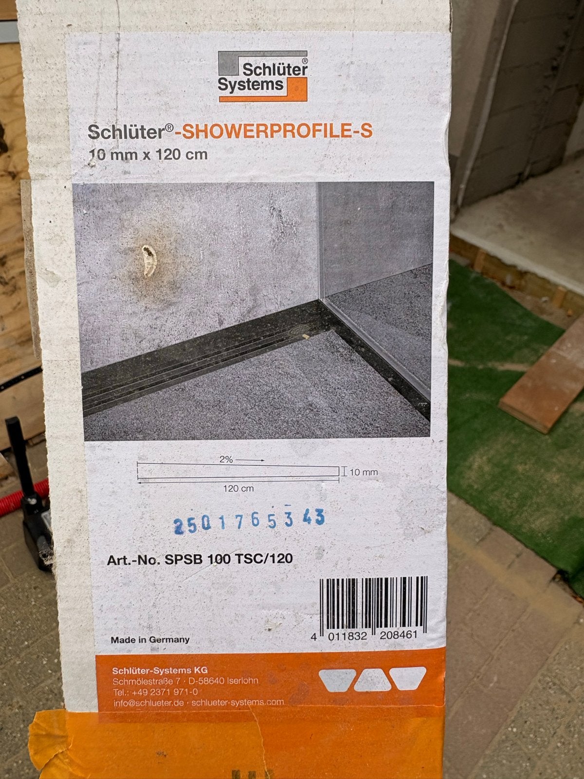 Schlüter Showerprofile-S 10mm x 120cm - Nieuw, Doe-het-zelf en Verbouw, Sanitair, Ophalen, Nieuw, Douche