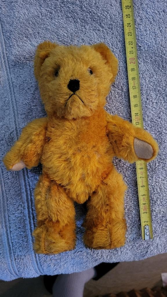Vintage Teddybeer (ca. 1940) – Mohair & Glazen Ogen, Ophalen of Verzenden, Gebruikt, Stoffen beer, Overige merken