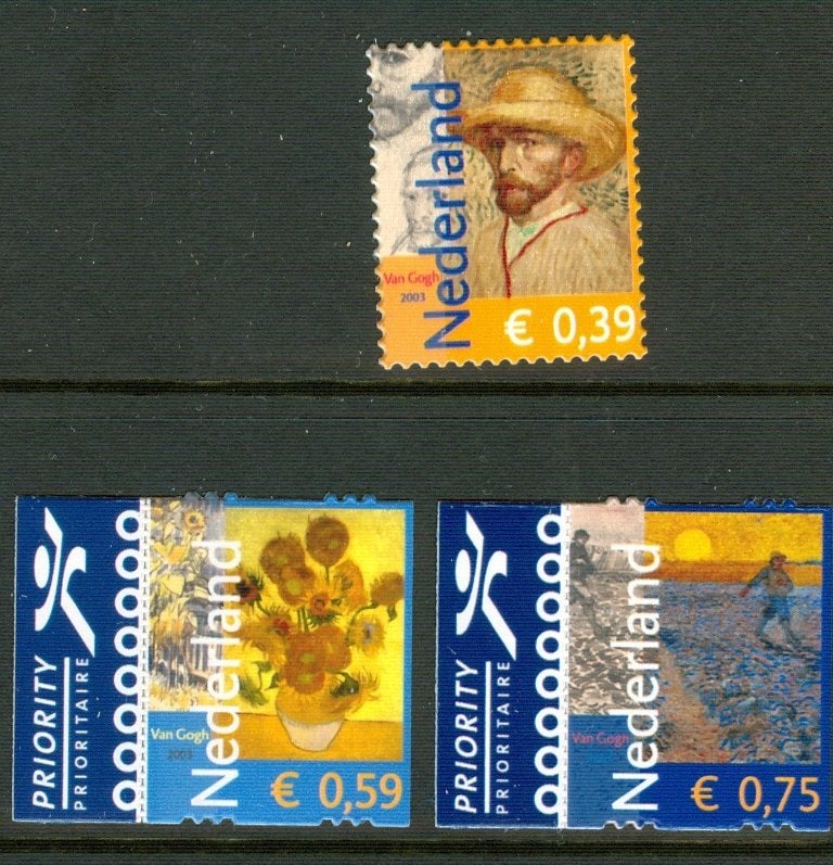 Ned. NVPH 2139-2141 Vincent van Gogh 2003, Postzegels en Munten, Ophalen of Verzenden, Na 1940, Postfris