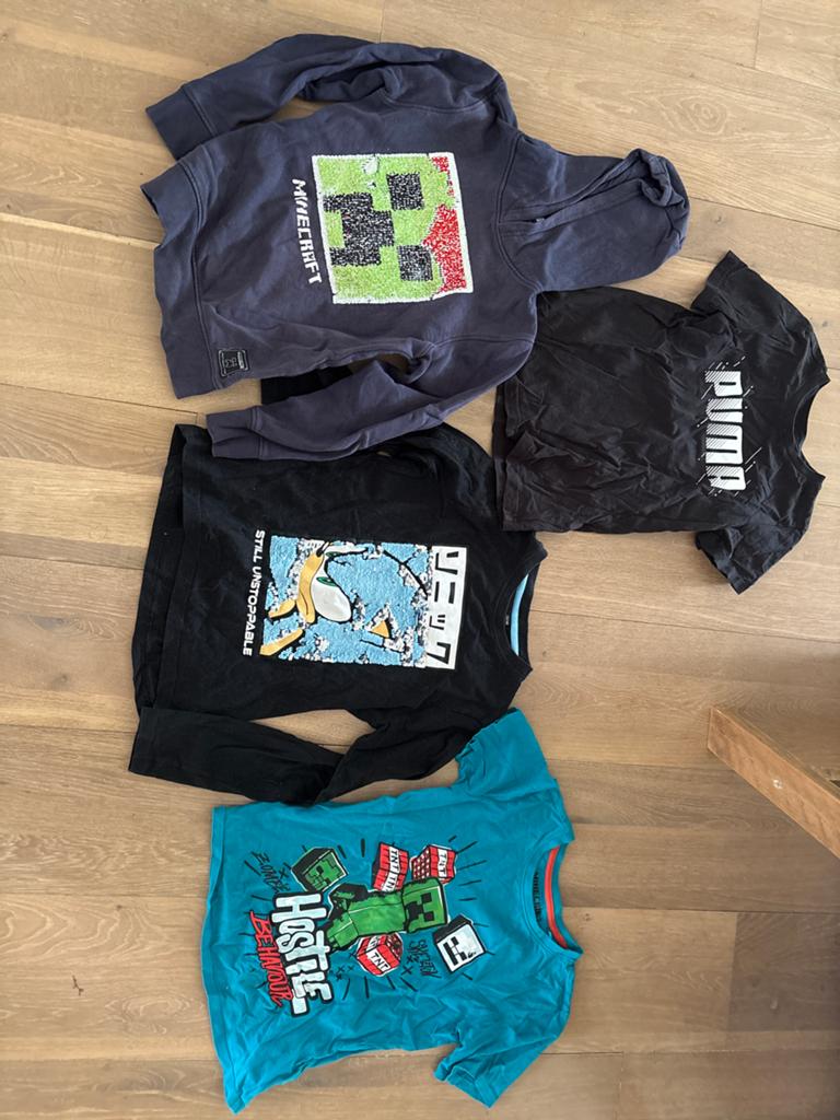 Minecraft, Sonic & Puma kledingpakket maat 134-140, Ophalen, Zo goed als nieuw