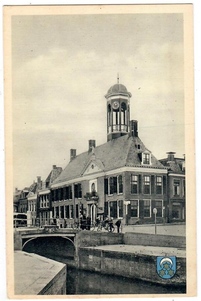Dokkum - Stadhuis, Verzenden, 1920 tot 1940, Ongelopen, Friesland