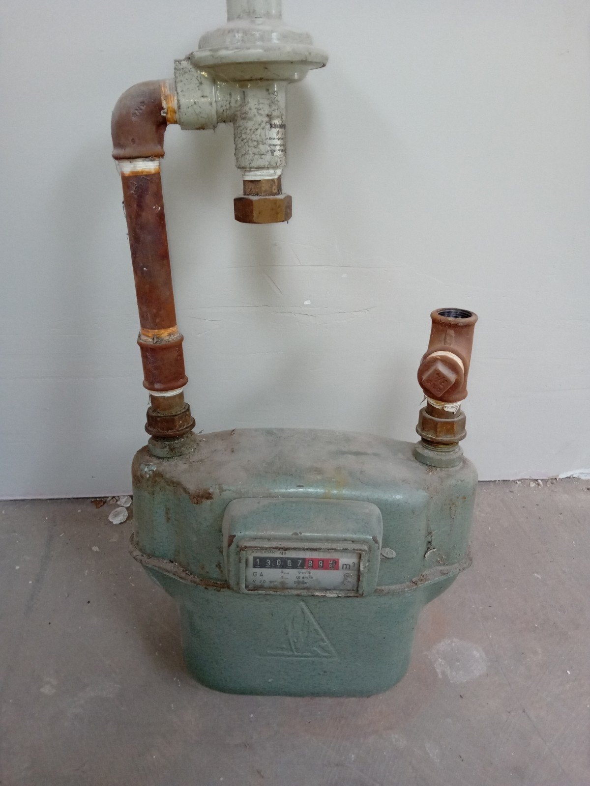 Gebruikte G4 gasmeter, Ophalen, Gebruikt