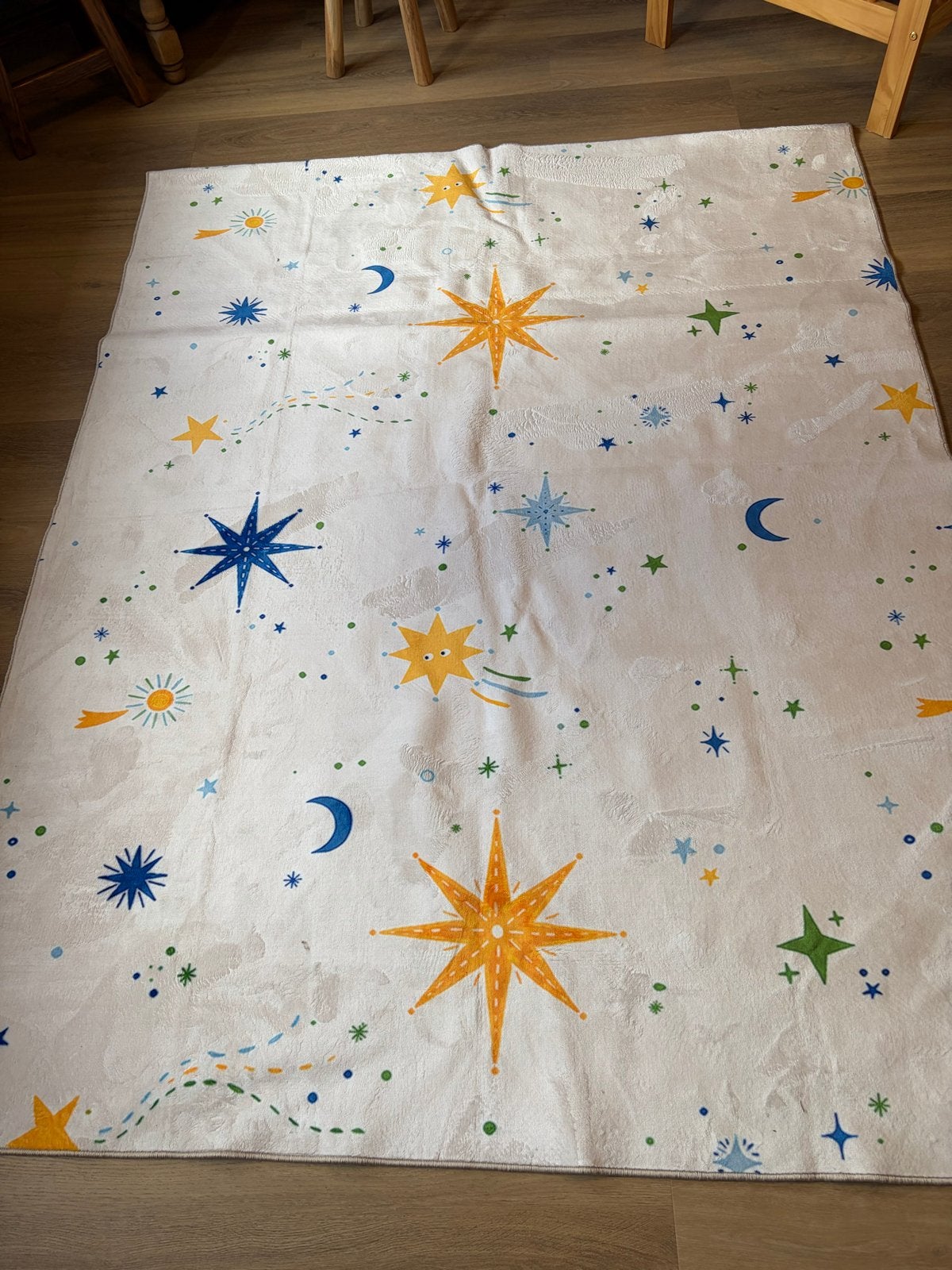 Vloerkleed met sterren en manen voor kinderkamer, 100 tot 150 cm, Nieuw, Ophalen of Verzenden, 150 tot 200 cm