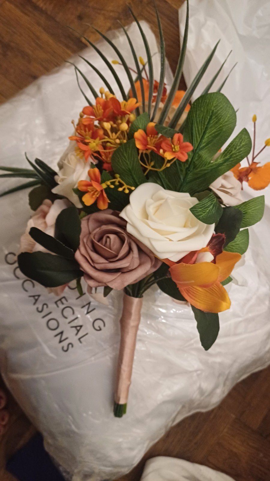 Prachtig Bohemisch Bruidsboeket (Kunstbloemen), Kleding | Dames, JJ's House Amsterdam, Oranje, Ophalen of Verzenden, Zo goed als nieuw