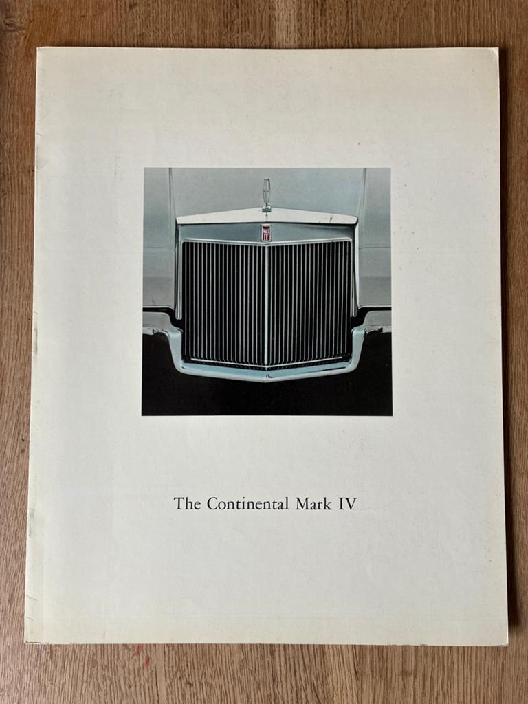 1972 Lincoln Continental Mark IV brochure, Ophalen of Verzenden, Zo goed als nieuw, Overige merken