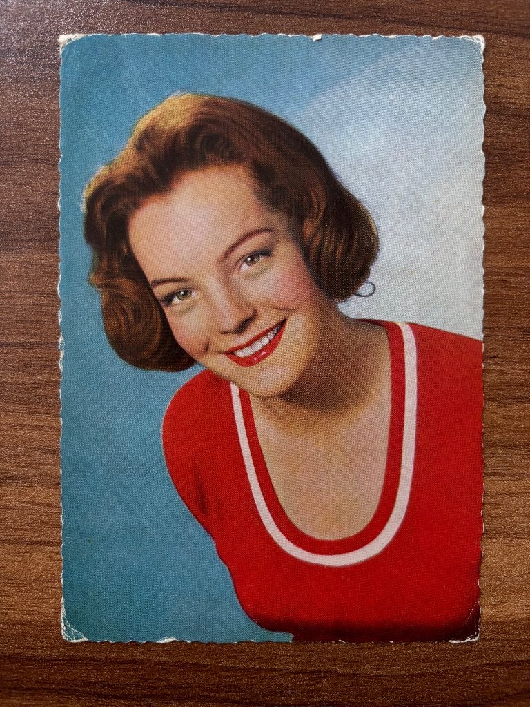 Ansichtkaart van de Duitse actrice Romy Schneider, Verzenden, Ongelopen, Sterren en Beroemdheden