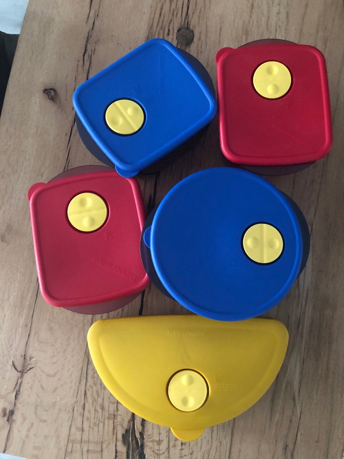 Tupperware bewaar bakken - set van 5, Kunststof, Ophalen of Verzenden, Zo goed als nieuw, Voorraadpot