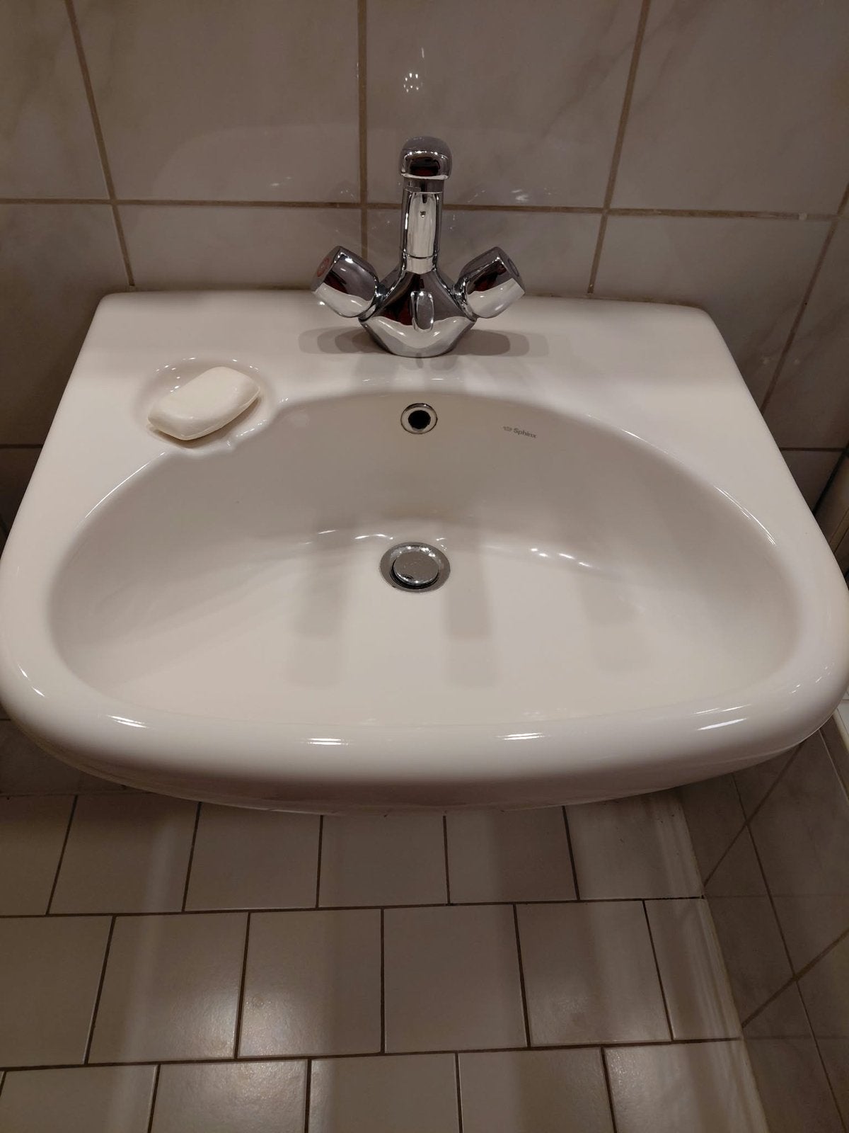 Badkamer set: 2x Sphinx wastafels incl. Grohe kraan; Toilet, Ophalen, Gebruikt, Glas, Wastafel