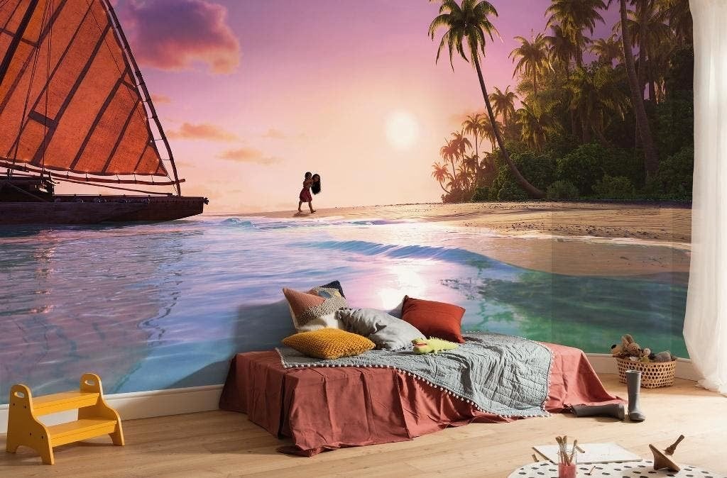 Vaiana Vlies Behang - 500x250 cm - Ocean - Gratis Verzending, Huis en Inrichting, Stoffering | Behang, Verzenden, 10 tot 25 m²