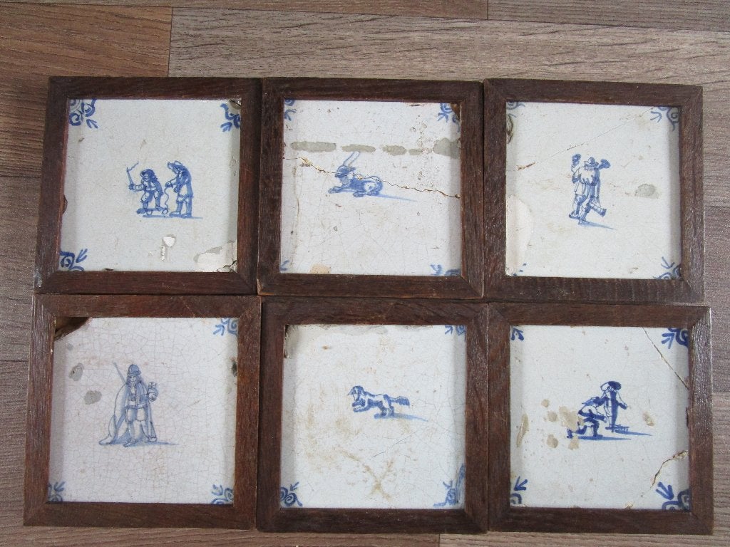 Delfts blauwe tegels 17e/18e eeuw., Antiek en Kunst, Ophalen of Verzenden