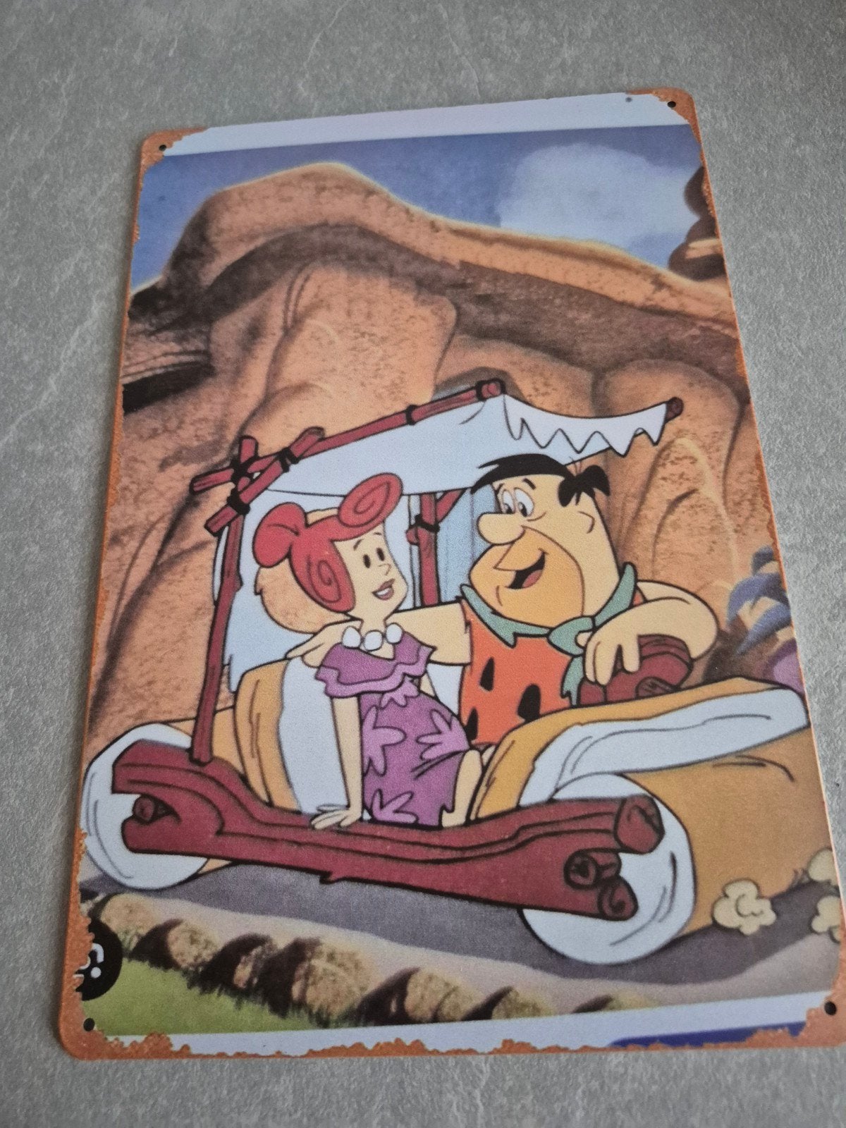 De Flintstones metalen wandplaat - Fred en Wilma, Ophalen of Verzenden, Nieuw