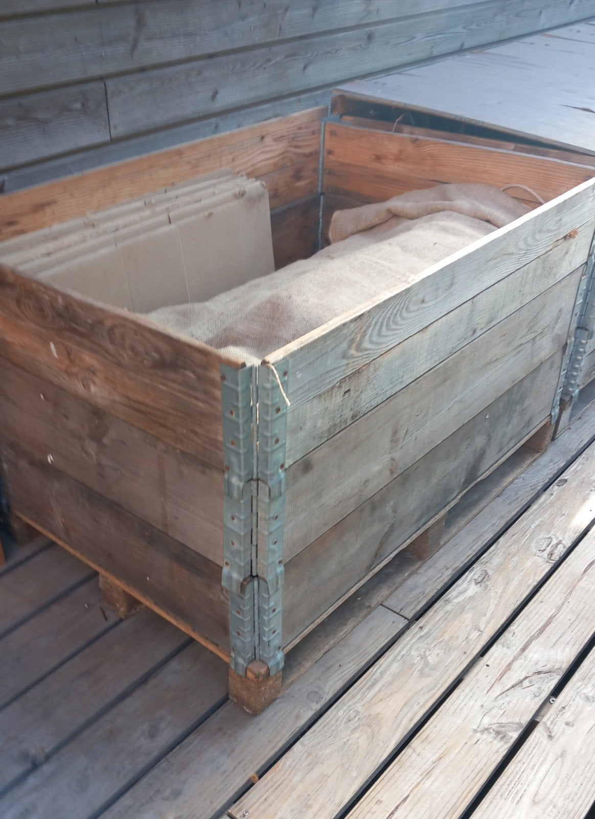 3 europallets met 3 opzetranden, Ophalen of Verzenden, Minder dan 50 cm