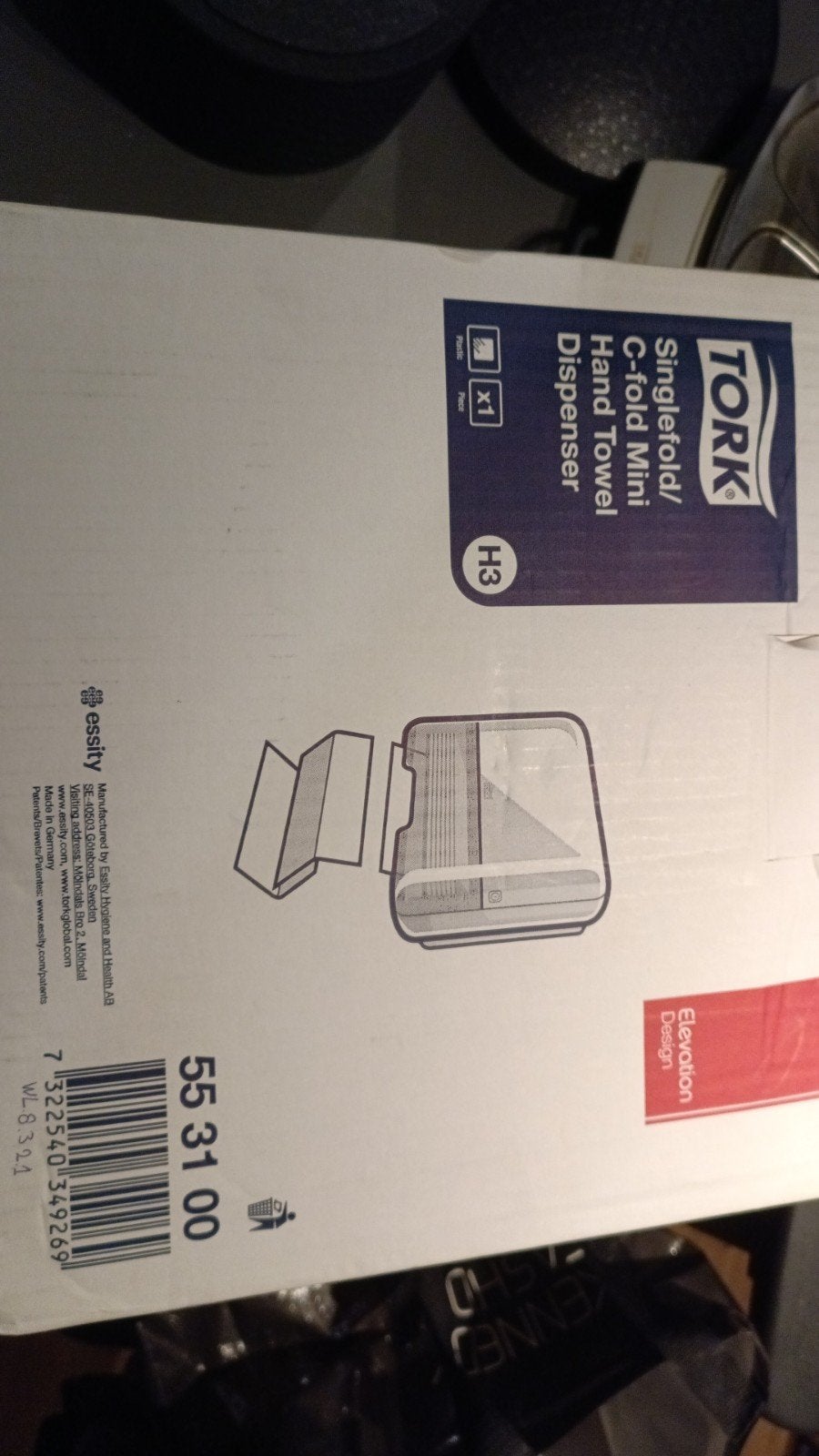 Nieuwe Tork H3 Singlefold/C-fold Mini Handdoek Dispenser, Overige typen, Kunststof, Nieuw, Ophalen of Verzenden
