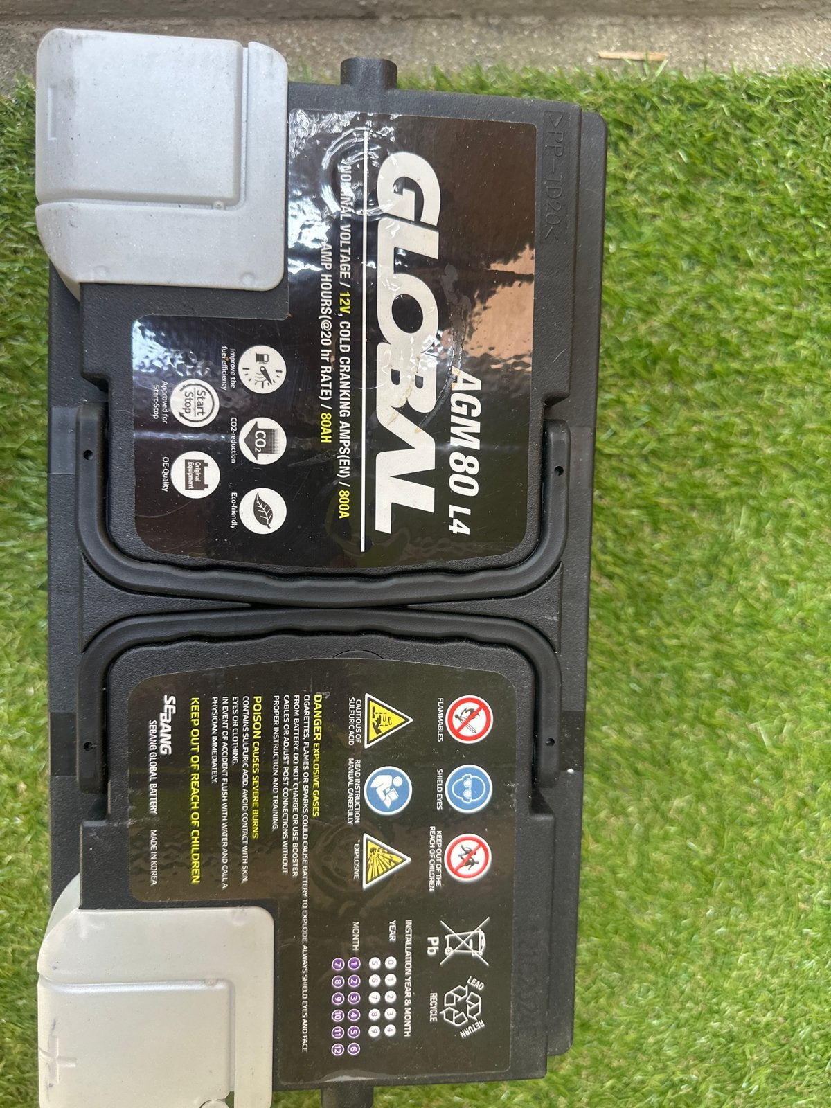 Global AGM 80 L4 Accu - 12V 80Ah 800A Start-Stop, Ophalen of Verzenden, Gebruikt, Universele onderdelen