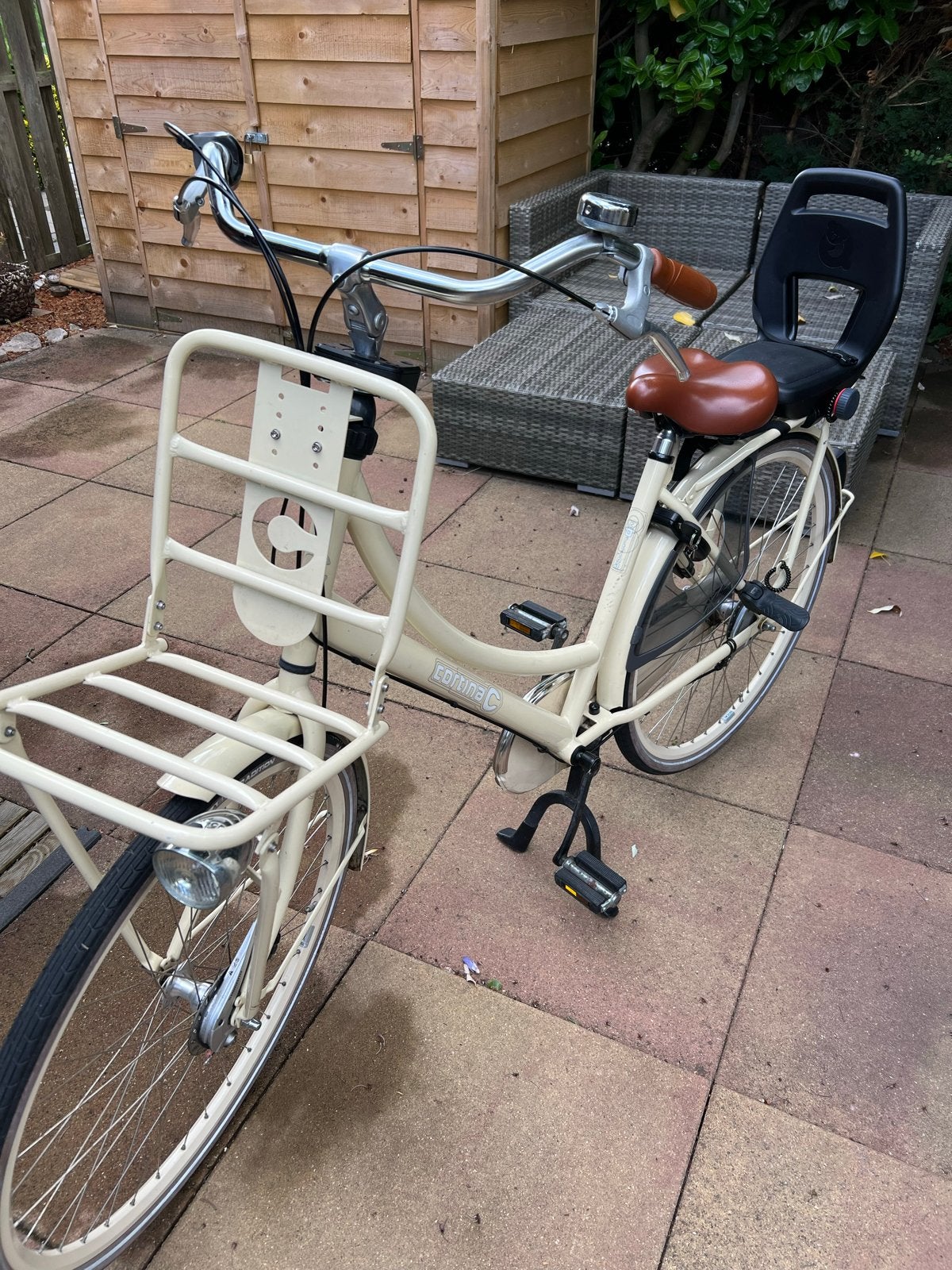 Zo goed als nieuwe damesfiets met kinderzitje, Fietsen en Brommers, Fietsen | Dames | Damesfietsen, Versnellingen, Zo goed als nieuw