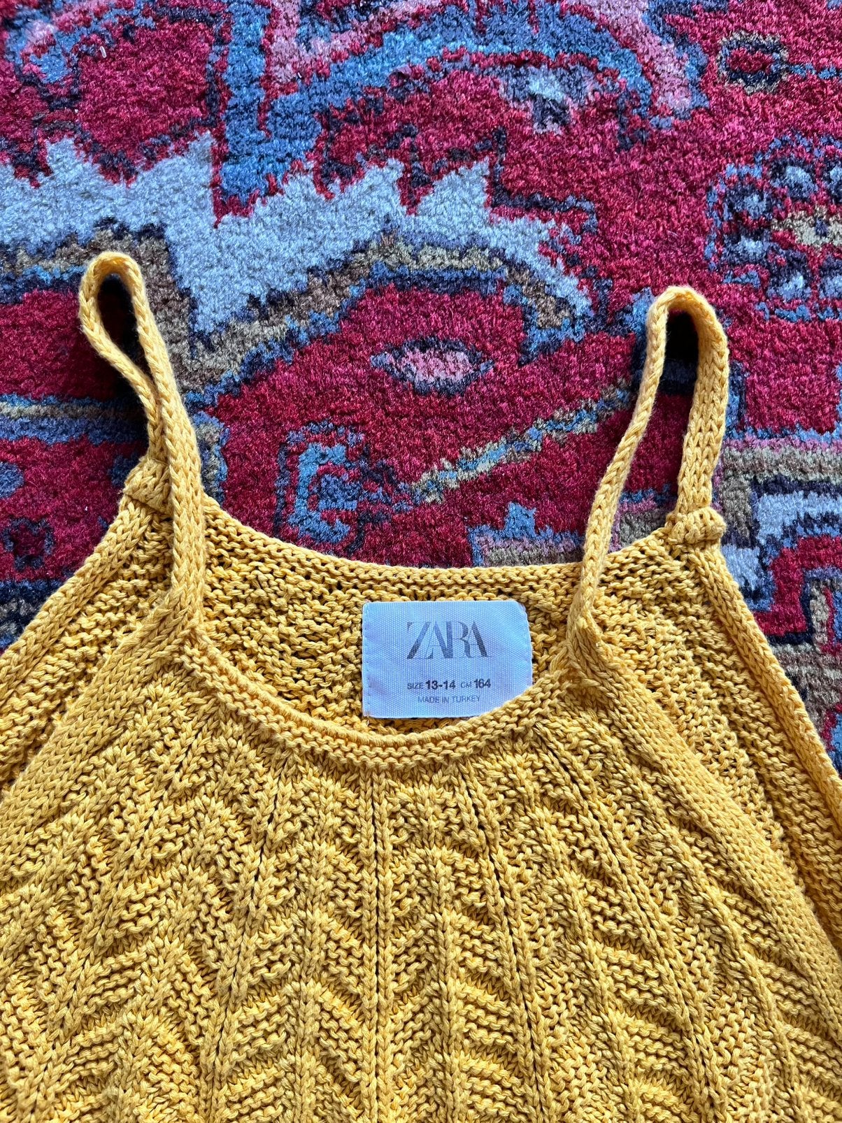 Gehaakte top zara okergeel 164, Ophalen of Verzenden, Zo goed als nieuw, Meisje, Shirt of Longsleeve