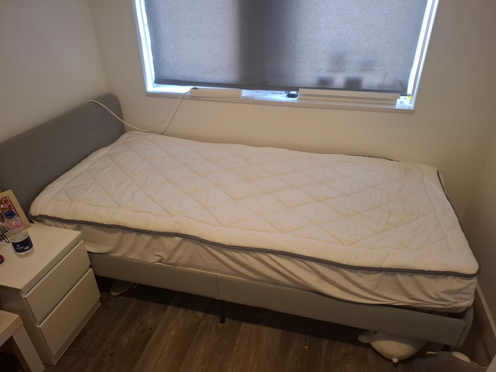 1 persoonsbed, Ophalen, 90 cm, Eenpersoons, Wit