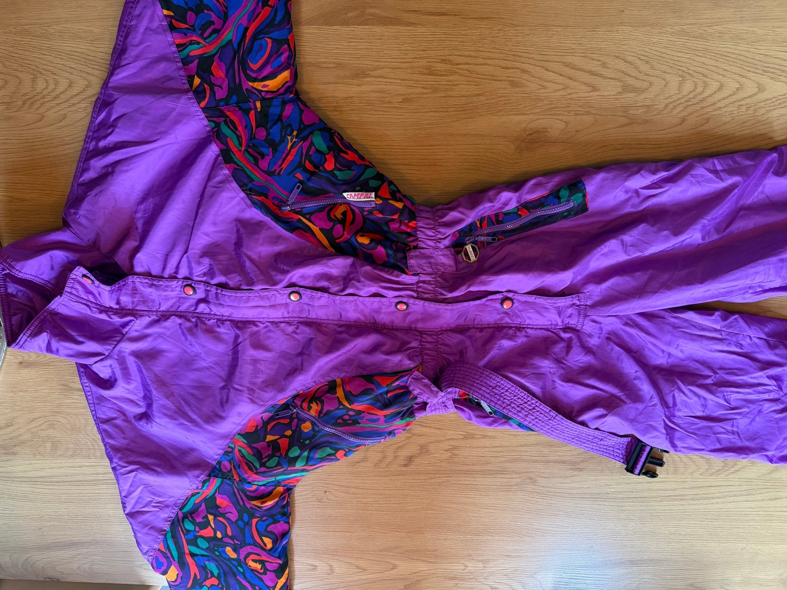 Vintage Campri Skioverall Maat 42 (L) Paars, Kleding | Dames, Ophalen of Verzenden, Gedragen, Maat 42/44 (L), Overige typen
