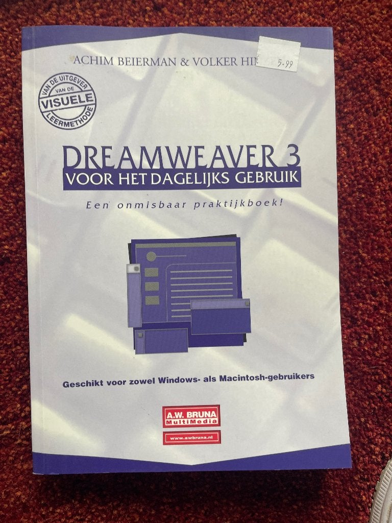 Dreamweaver 3 boek, Beierman en Hinzen, Verzenden, Zo goed als nieuw, Internet of Webdesign