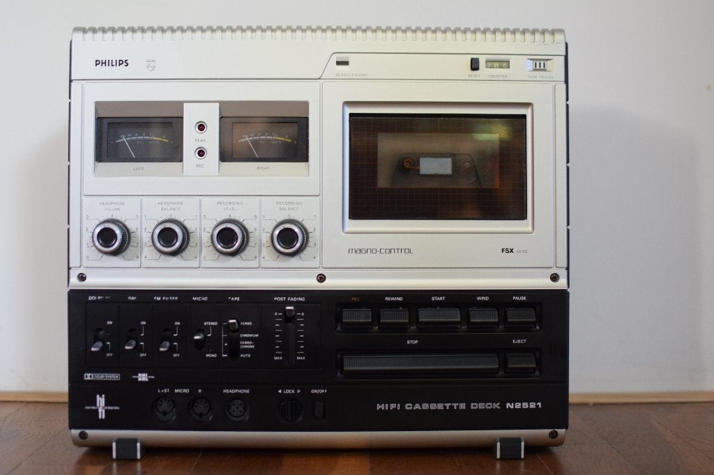 n2521 (gereviseerd 2), Audio, Tv en Foto, Cassettedecks, Enkel, Philips, Tape counter, Ophalen