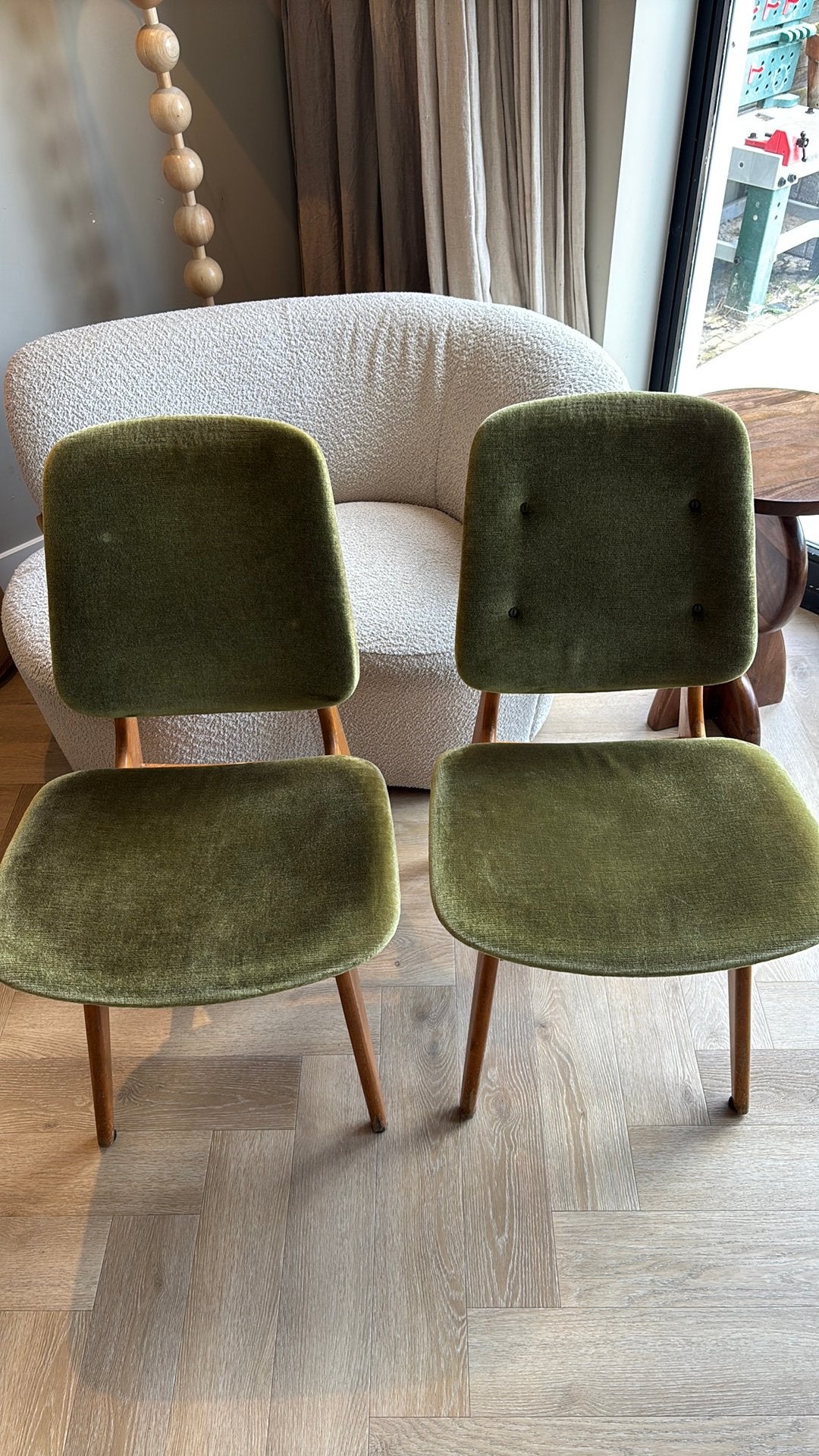 Vintage Scandinavische Eetkamerstoelen Jaren 60, Ophalen, Gebruikt, Twee, Overige kleuren