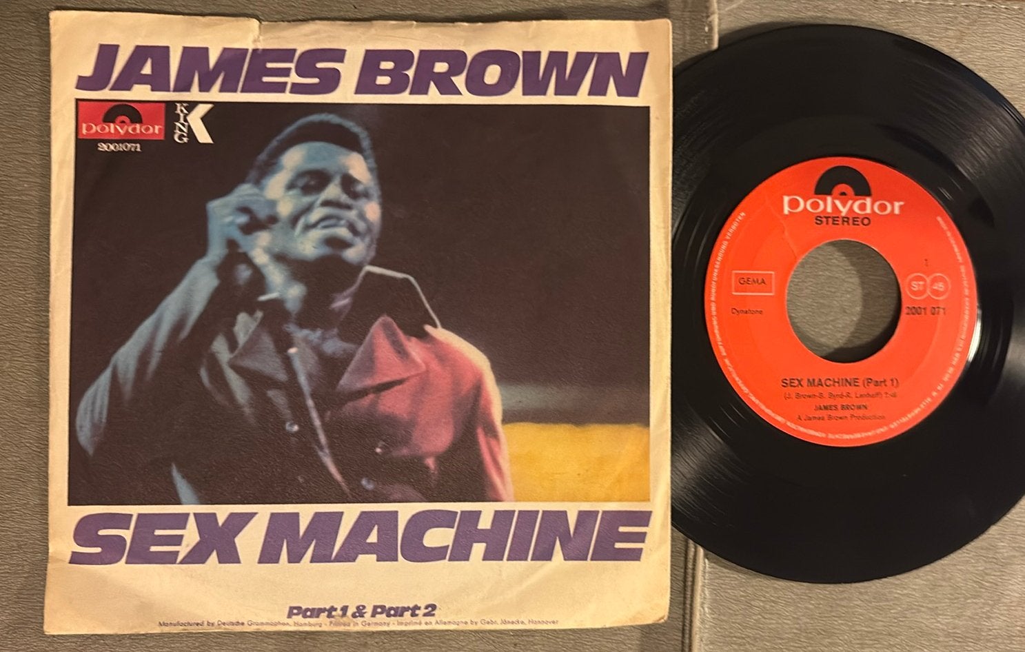 James Brown - Sex Machine 7” DE 1970, Gebruikt, 7 inch, Ophalen of Verzenden, R&B en Soul